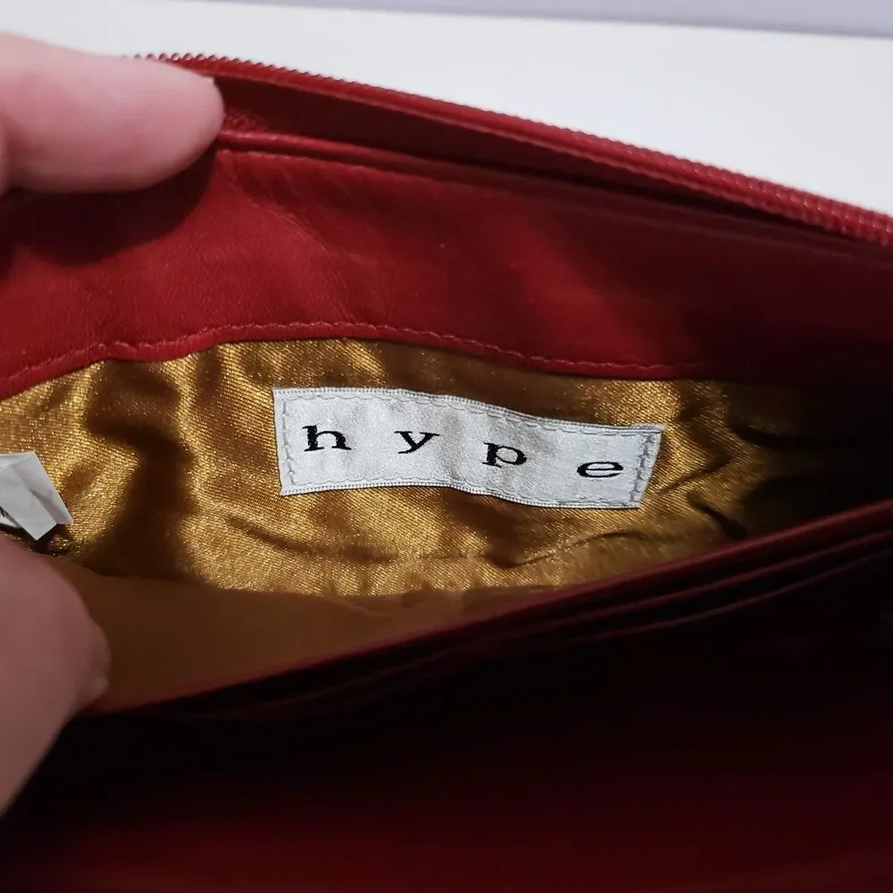 Hype Red Zip Around Women's Wallet 7.5